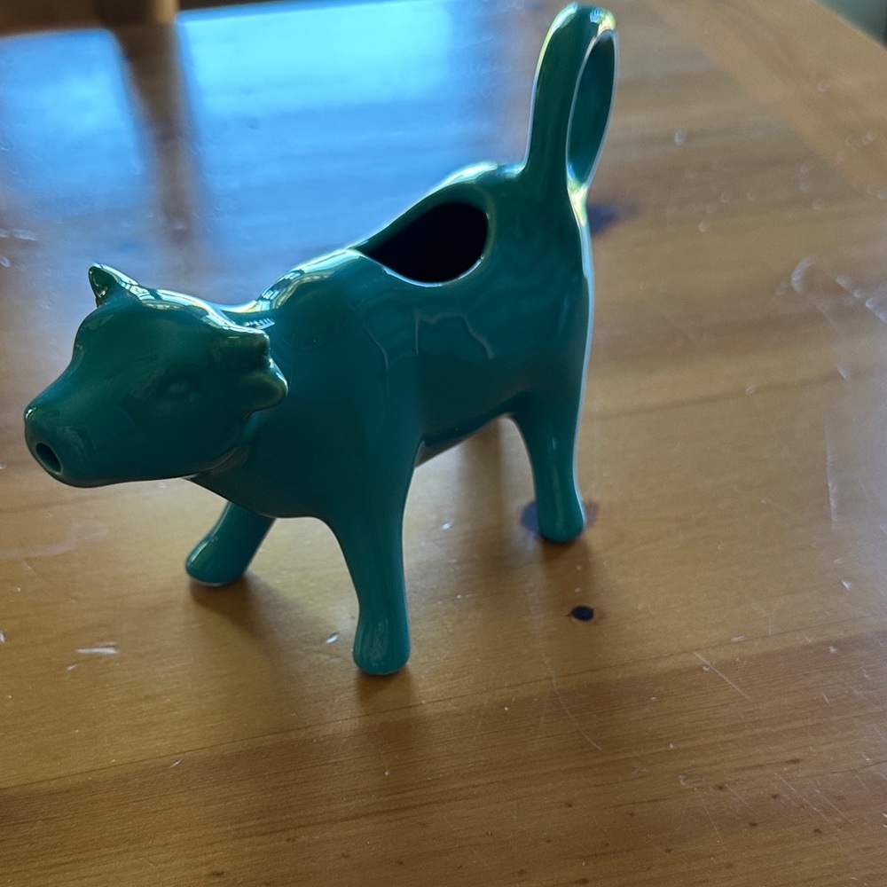 Pioneer Woman teal cow creamer, new with tags